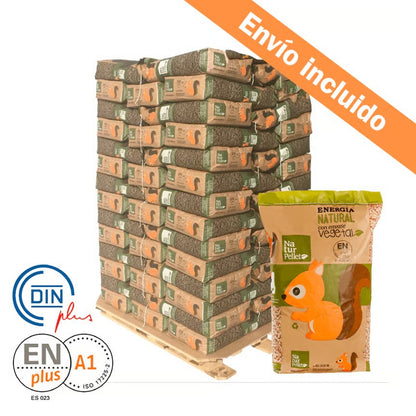 Naturpellet – Palet de 70 sacos (1.050 kg)