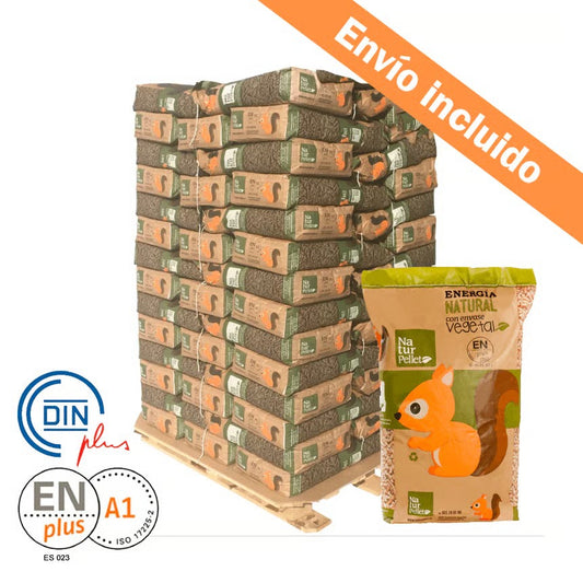 Naturpellet – Palet de 70 sacos (1.050 kg)